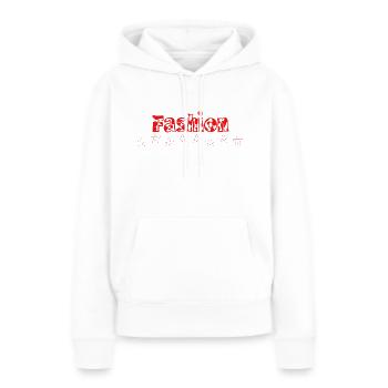 Mode - Sweat à capuche Premium bio Femme - blanc - Devant - Julia (174cm)