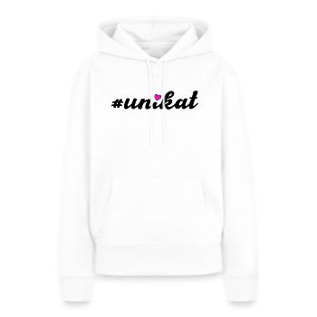 Unique - Sweat à capuche Premium bio Femme - blanc - Devant - Julia (174cm)