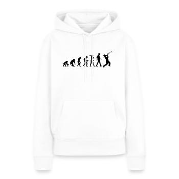 Jazz Evolution - Frauen Premium Bio Hoodie - Weiß - Vorne - Julia (174cm)
