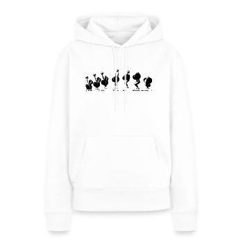 Squat Clean - Sweat à capuche Premium bio Femme - blanc - Devant - Julia (174cm)