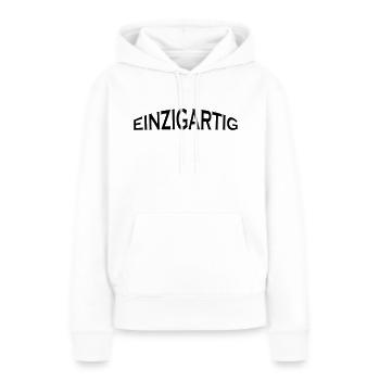 einzigartig - Frauen Premium Bio Hoodie - Weiß - Vorne - Julia (174cm)