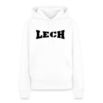 Lech Ski Resort - Sweat à capuche Premium bio Femme - blanc - Devant - Julia (174cm)