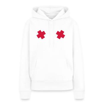 Brüste - Frauen Premium Bio Hoodie - Weiß - Vorne - Julia (174cm)