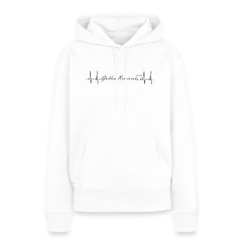 Golden retriever - Sweat à capuche Premium bio Femme - blanc - Devant - Julia (174cm)