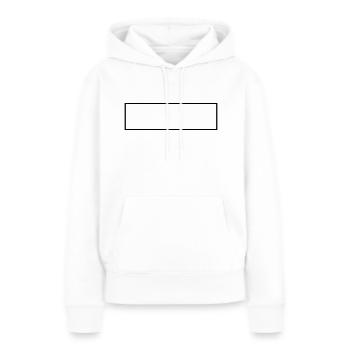 Cadre cadre / / rectangle / / carré / / texte - Sweat à capuche Premium bio Femme - blanc - Devant - Julia (174cm)