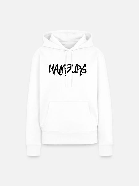 Hamburg Graffiti - Frauen Premium Bio Hoodie - Weiß