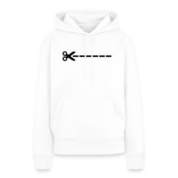 Schere - Frauen Premium Bio Hoodie - Weiß - Vorne - Julia (174cm)