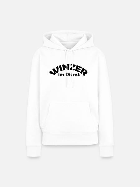 winzer im dienst - Frauen Premium Bio Hoodie - Weiß
