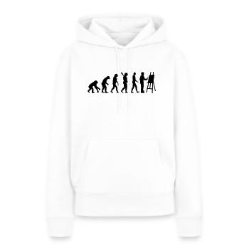 Maler - Frauen Premium Bio Hoodie - Weiß - Vorne - Julia (174cm)