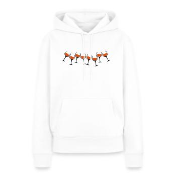rotwein glaeser - Frauen Premium Bio Hoodie - Weiß - Vorne - Julia (174cm)