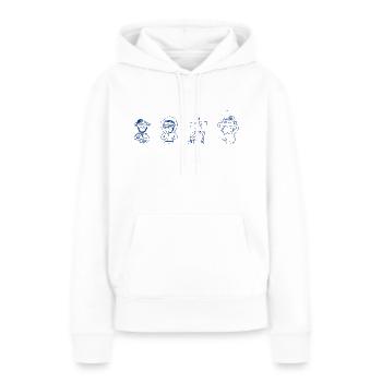 Styles - Sweat à capuche Premium bio Femme - blanc - Devant - Julia (174cm)