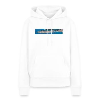 Vue panoramique Primošten dans l’état de Šibenik - Sweat à capuche Premium bio Femme - blanc - Devant - Julia (174cm)