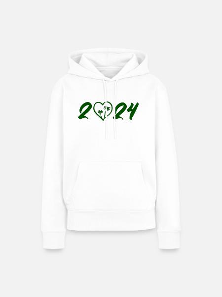 2024 - Frauen Premium Bio Hoodie - Weiß