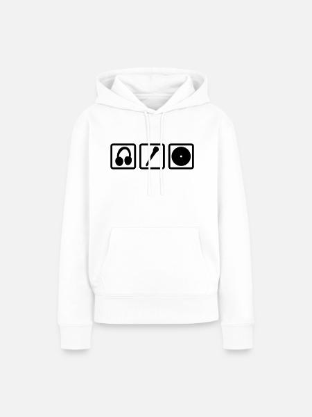 dj set - Frauen Premium Bio Hoodie - Weiß