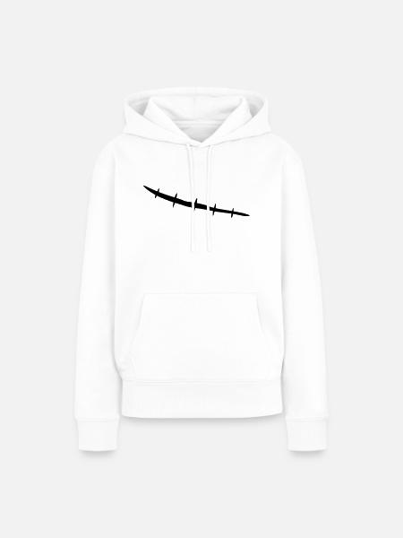 stitched_scar - Frauen Premium Bio Hoodie - Weiß
