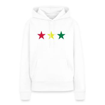 Reggae - Sweat à capuche Premium bio Femme - blanc - Devant - Julia (174cm)