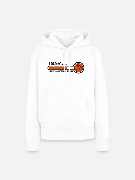 Basketball-Superlade Spieler1 - Frauen Premium Bio Hoodie - Weiß