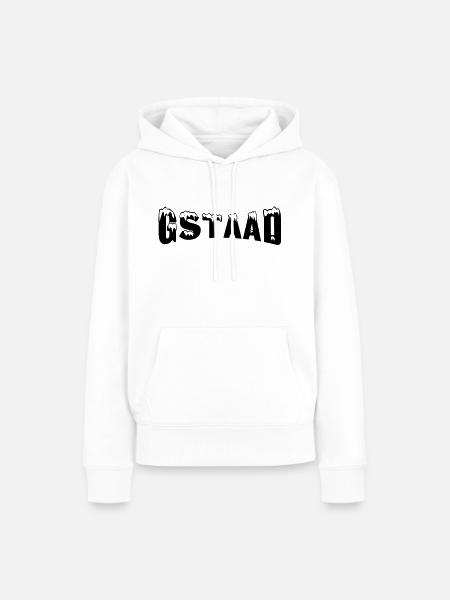 Gstaad Skiort (Schnee) - Frauen Premium Bio Hoodie - Weiß