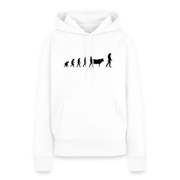 Evolution Mythologie - Frauen Premium Bio Hoodie - Weiß - Vorne - Julia (174cm)
