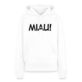 Miau - Frauen Premium Bio Hoodie - Weiß - Vorne - Julia (174cm)