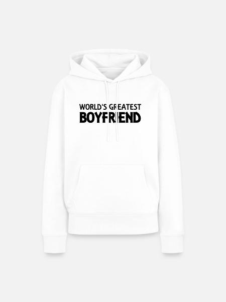 World's greatest boyfriend - Frauen Premium Bio Hoodie - Weiß