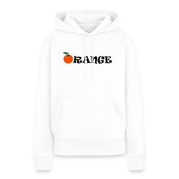 Orange - Sweat à capuche Premium bio Femme - blanc - Devant - Julia (174cm)