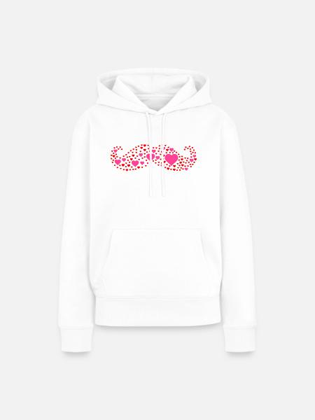 bart liebe - Frauen Premium Bio Hoodie - Weiß