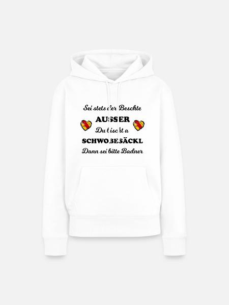 Die Badner und Schwobesäckl - Frauen Premium Bio Hoodie - Weiß