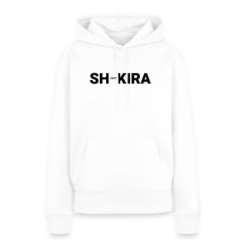 SHA KI RA - Sweat à capuche Premium bio Femme - blanc - Devant - Julia (174cm)