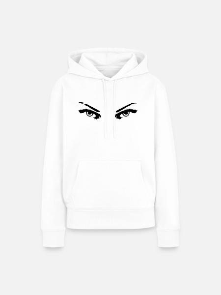 eyes 01 - Frauen Premium Bio Hoodie - Weiß