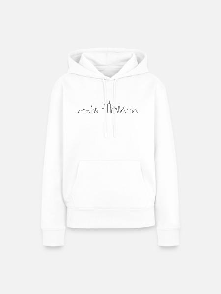 Skyline - Augsburg - Frauen Premium Bio Hoodie - Weiß