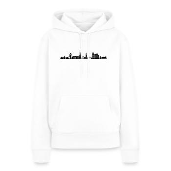 Skyline - Mülheim Ruhr - Frauen Premium Bio Hoodie - Weiß - Vorne - Julia (174cm)