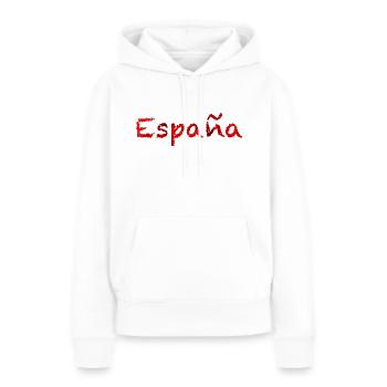 Espagne - Sweat à capuche Premium bio Femme - blanc - Devant - Julia (174cm)