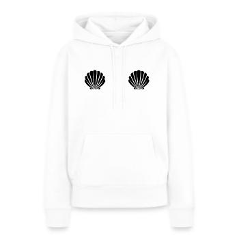 Muschel - Frauen Premium Bio Hoodie - Weiß - Vorne - Julia (174cm)