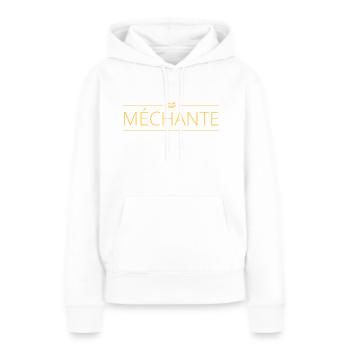 méchante - Sweat à capuche Premium bio Femme - blanc - Devant - Julia (174cm)
