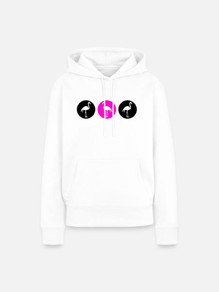 flamingos design 2 - Frauen Premium Bio Hoodie - Weiß