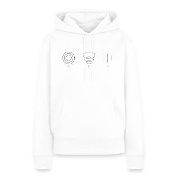 VÉRITÉ noir - Sweat à capuche Premium bio Femme - blanc - Devant - Julia (174cm)