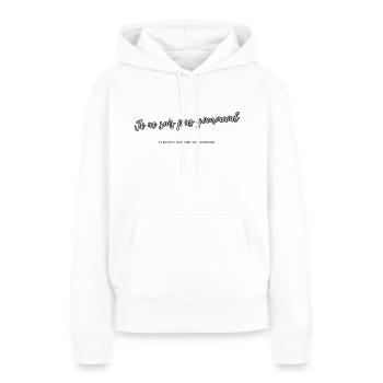 Gourmand - Sweat à capuche Premium bio Femme - blanc - Devant - Julia (174cm)