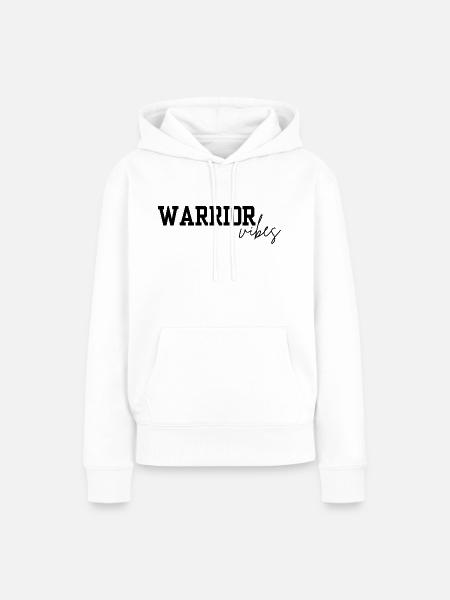 Warrior Vibes - Frauen Premium Bio Hoodie - Weiß