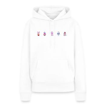 Novavarion Space Sci Fi étoiles galaxie lune planètes - Sweat à capuche Premium bio Femme - blanc - Devant - Julia (174cm)