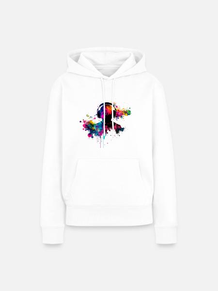 Sound Splash - Frauen Premium Bio Hoodie - Weiß