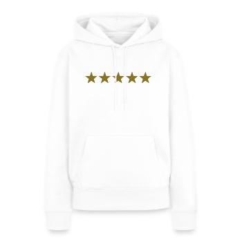 stars - Sweat à capuche Premium bio Femme - blanc - Devant - Julia (174cm)