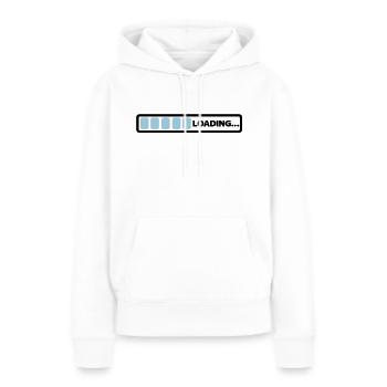 loading - Sweat à capuche Premium bio Femme - blanc - Devant - Julia (174cm)