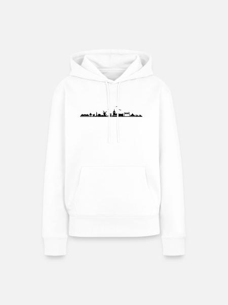 Skyline - Insel Usedom - Frauen Premium Bio Hoodie - Weiß