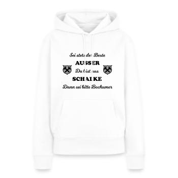 Chez soi dans la région de la Ruhr - Sweat à capuche Premium bio Femme - blanc - Devant - Julia (174cm)