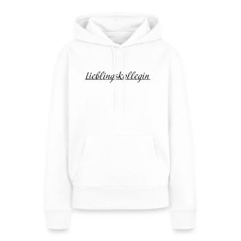 Lieblingskollegin schwarz - Frauen Premium Bio Hoodie - Weiß - Vorne - Julia (174cm)