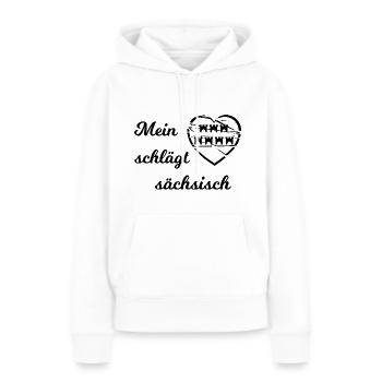 Les Saxons de Transylvanie - Sweat à capuche Premium bio Femme - blanc - Devant - Julia (174cm)