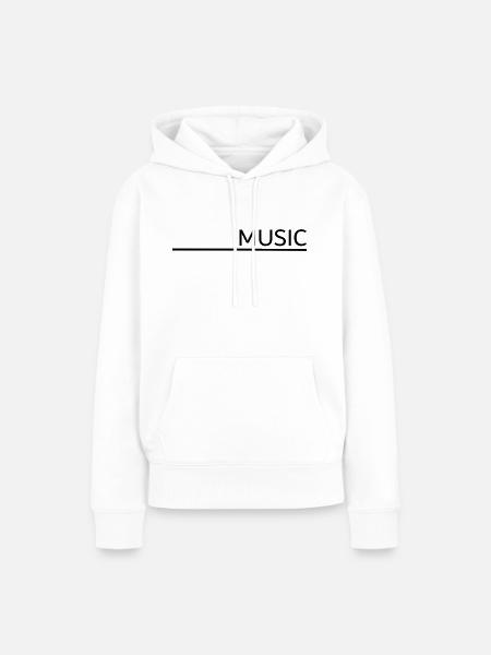 Music - Frauen Premium Bio Hoodie - Weiß