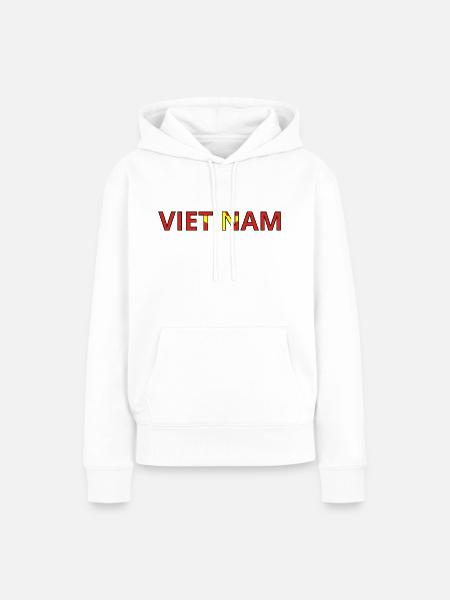 Flagge von Vietnam - Frauen Premium Bio Hoodie - Weiß