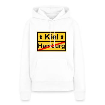 La ville de Kiel - Sweat à capuche Premium bio Femme - blanc - Devant - Julia (174cm)
